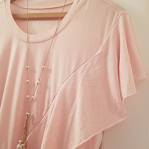 BRISAS  Ruffle Front Butter Soft Pink Top Size XL NEW - Picture 2 of 9